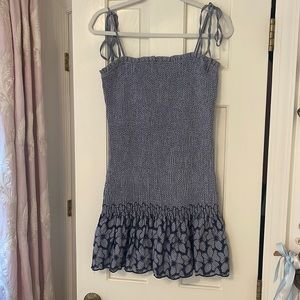 Blue scrunch dress